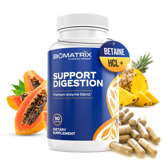 Digestive Enzymes Supplement (90 Capsules) Support Digestion - with Purified Bile Pancreatin Plant Enzymes Ox Bile Betaine HCL Support Digestion of Fats Carbohydrates and Proteins